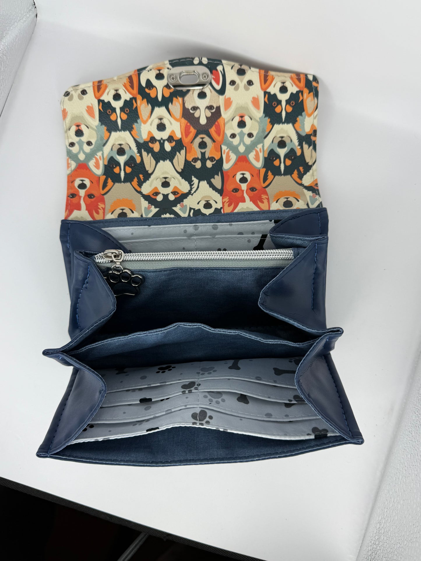 Husky lover clutch wallet