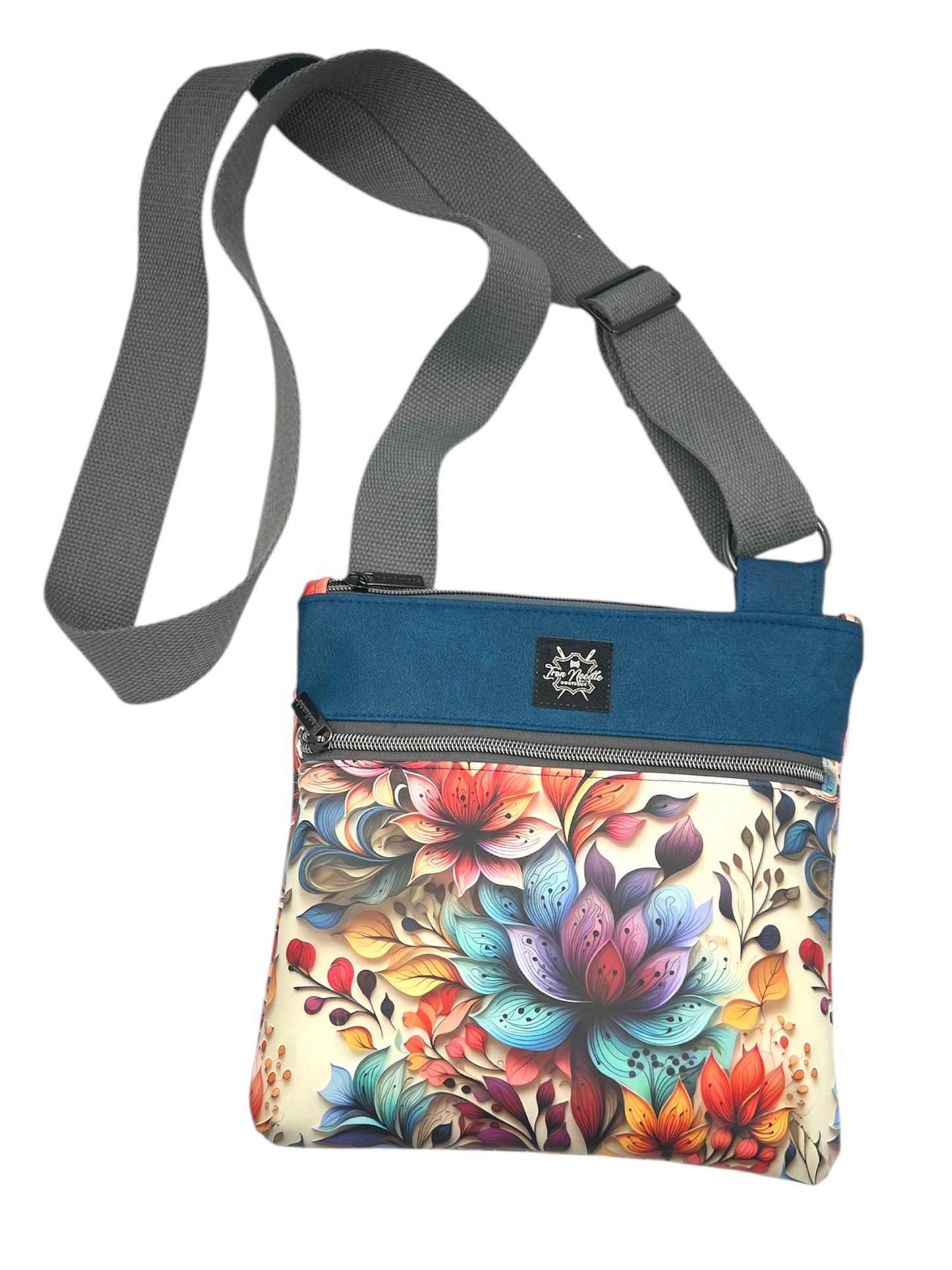 3D flowers crossbody