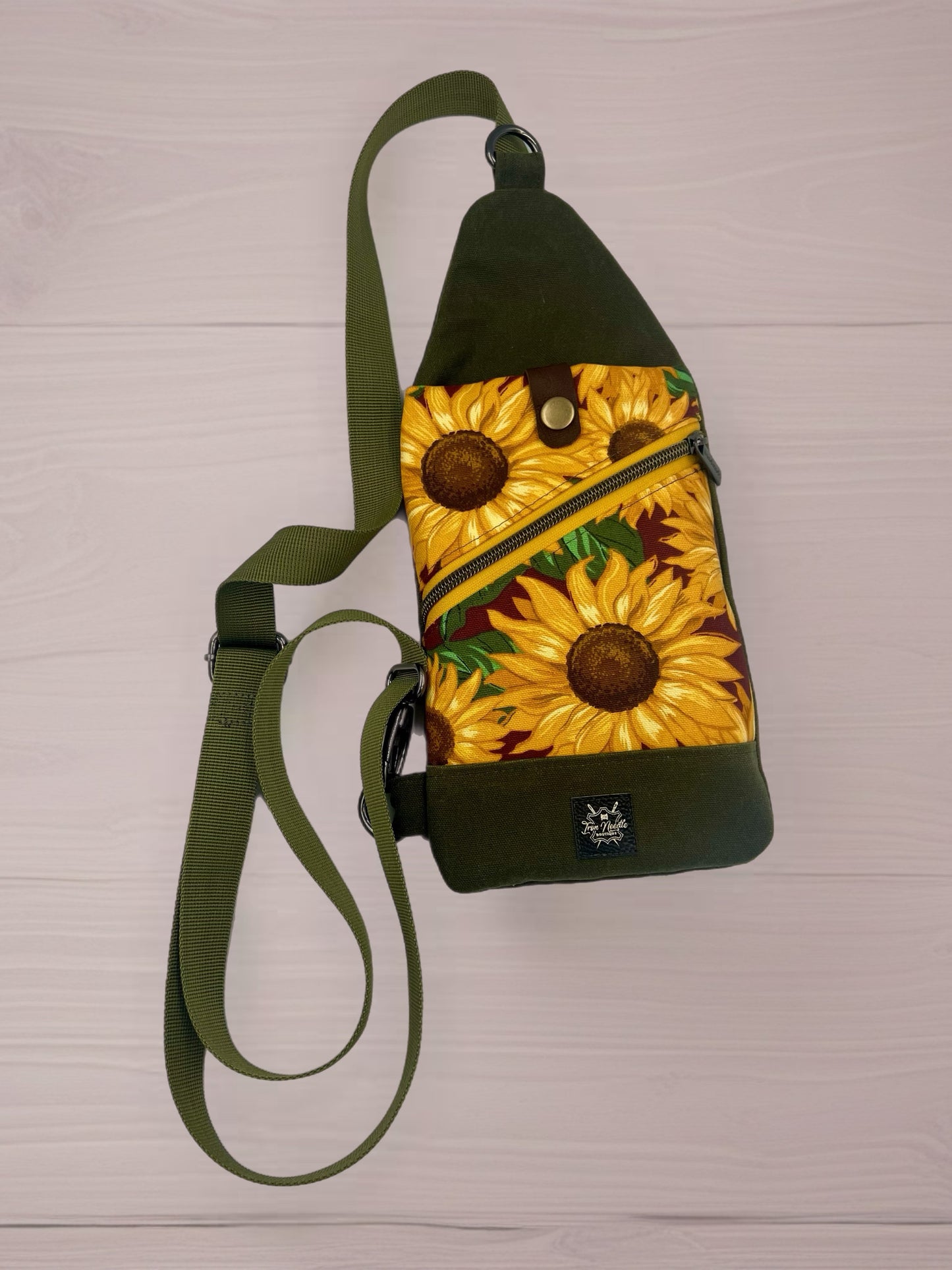 Sunflower/waxed canvas traveler sling