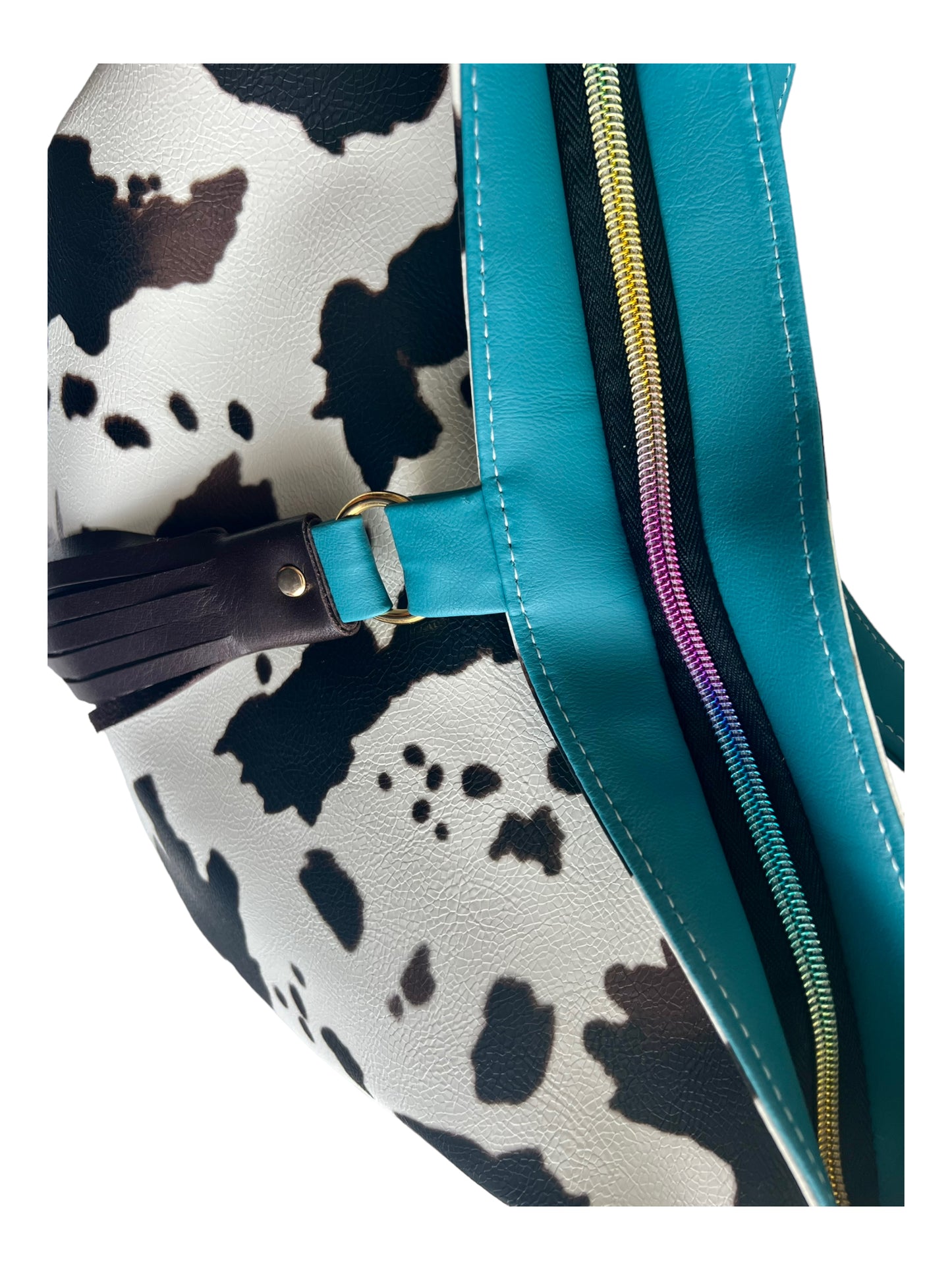 Turquoise Cowhide Shoulder Bag