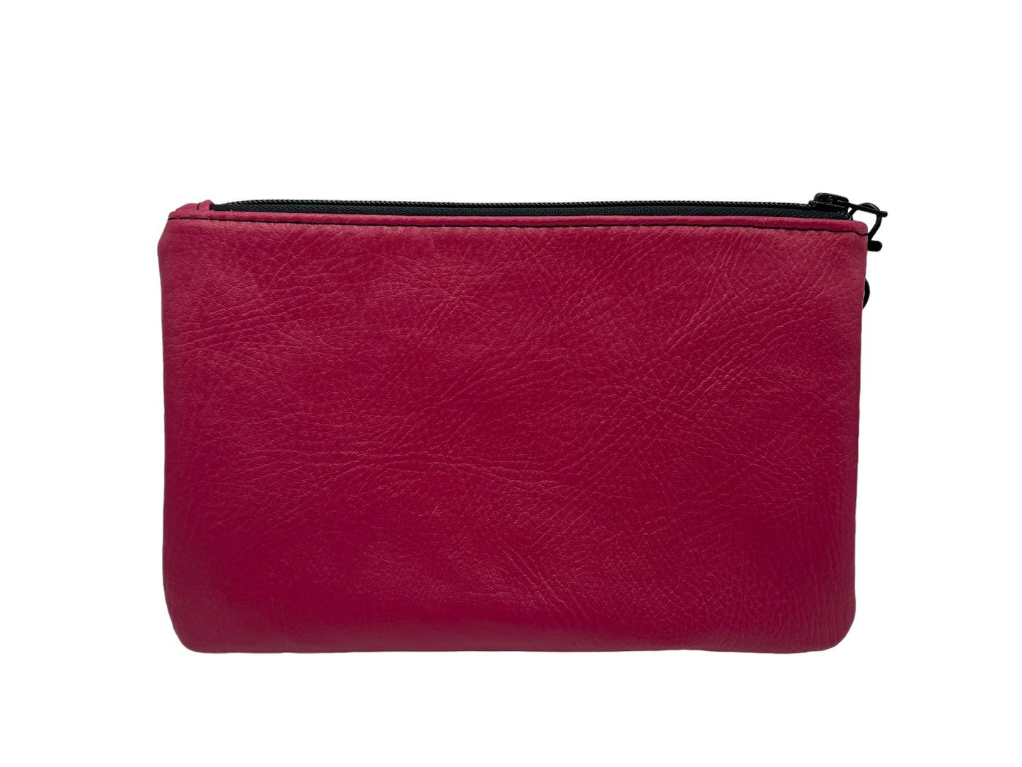 Pink corduroy zippy clutch