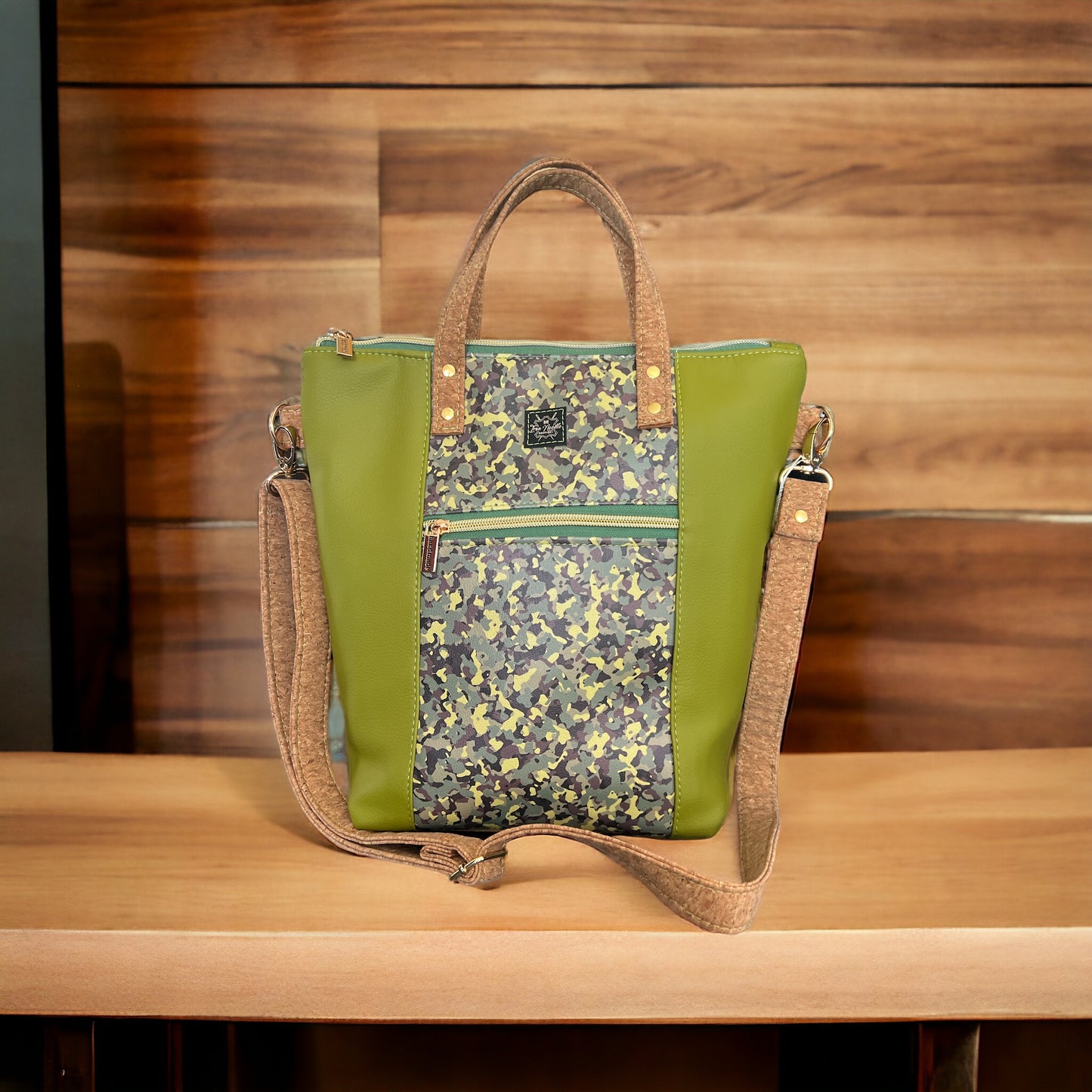 Green camo redwood tote
