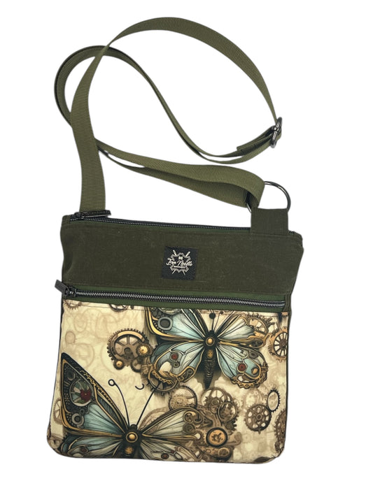 Steampunk butterfly crossbody