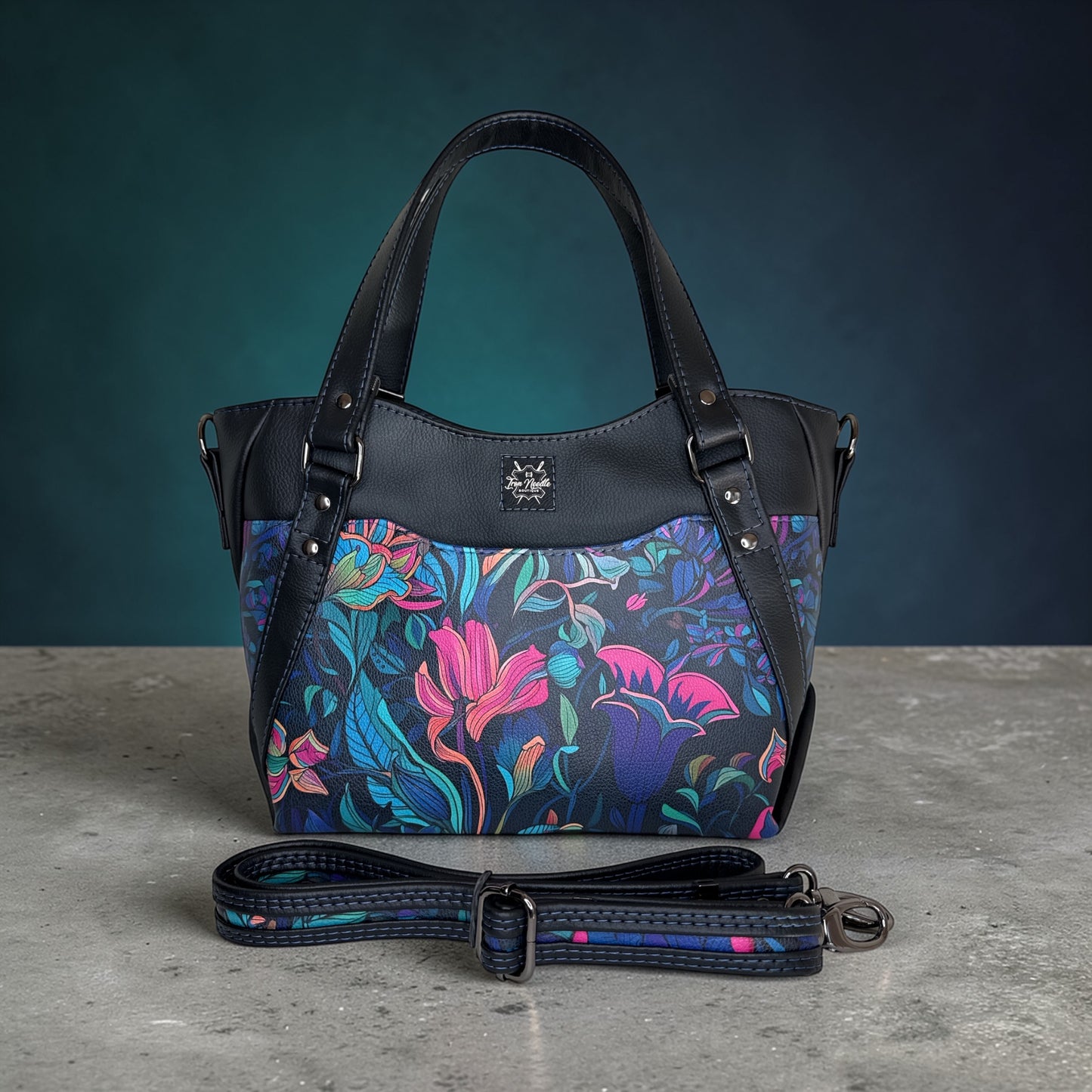 Black/black lit floral hiraeth