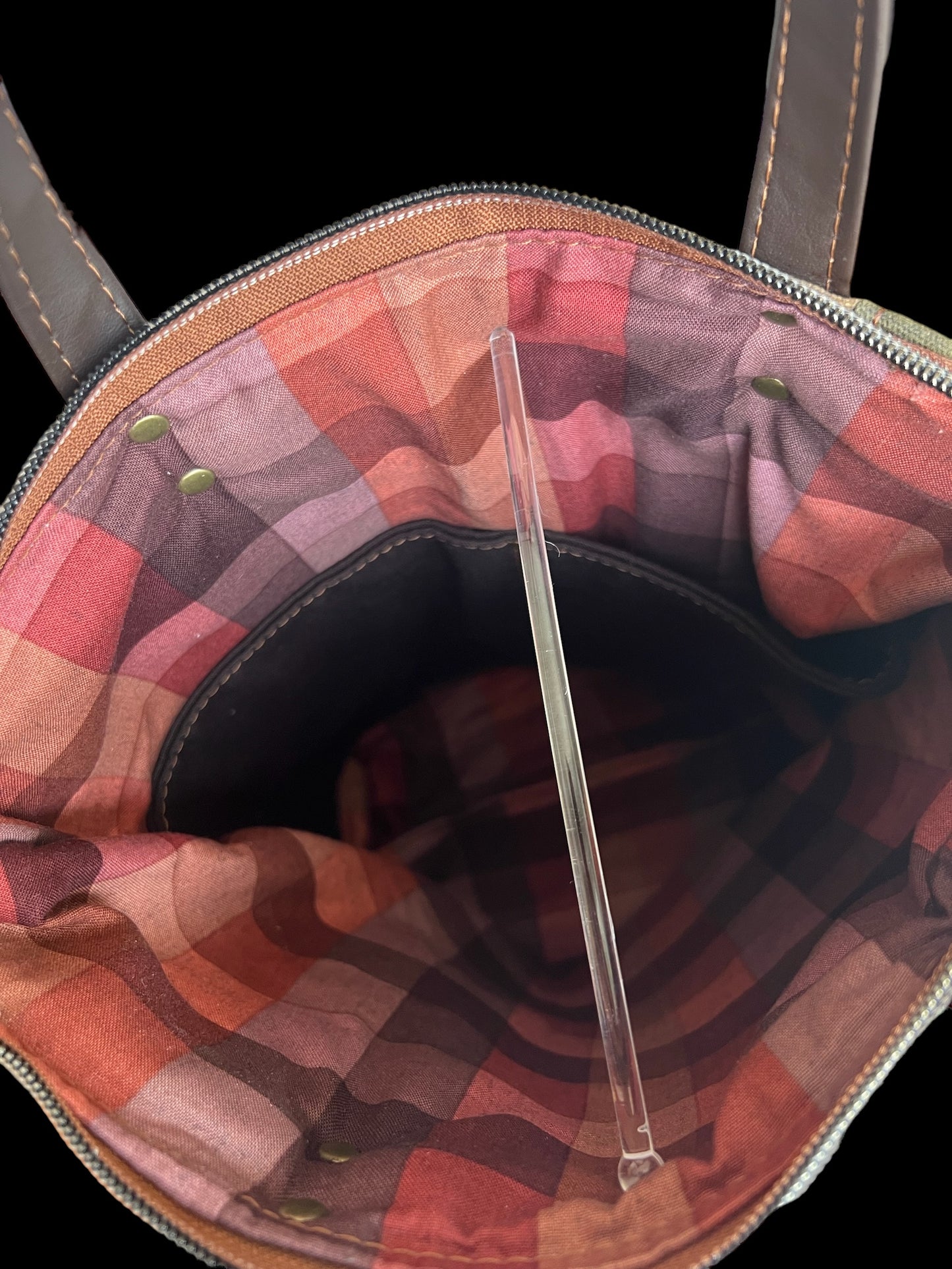 Waxed canvas redwood tote