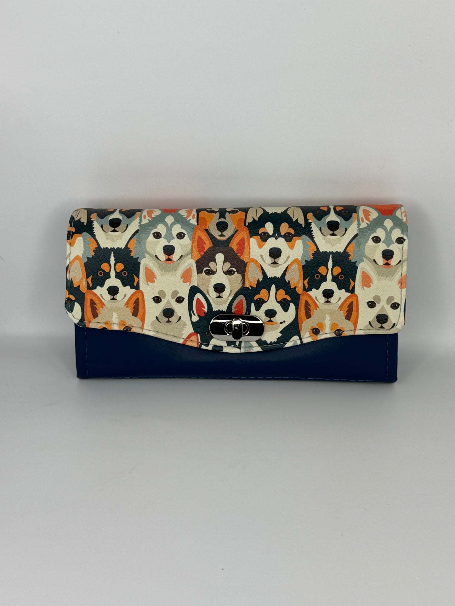 Husky lover clutch wallet