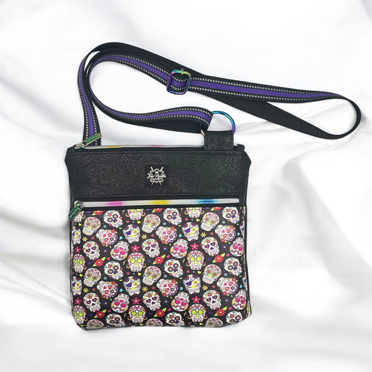 Sugar skull crossbody