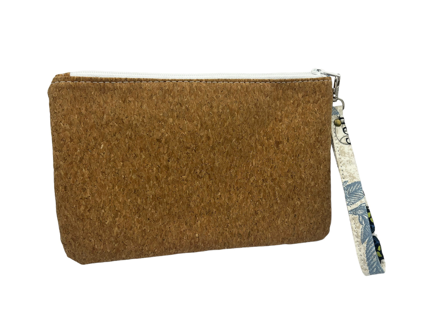 Butterfly and cork zippy clutch