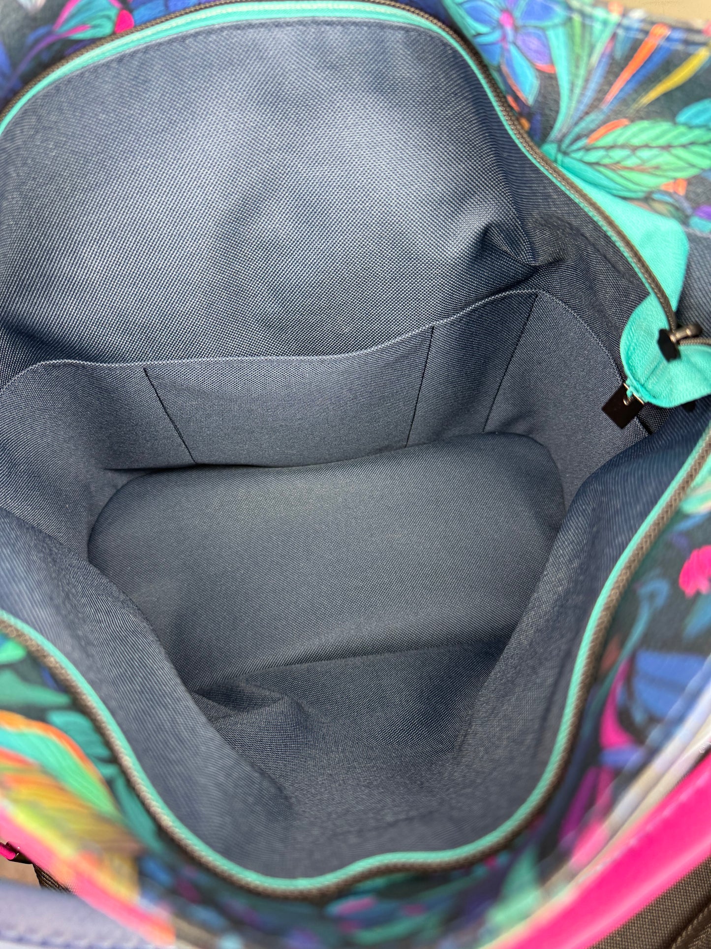 Blacklit flowers slouchy shoulder bag