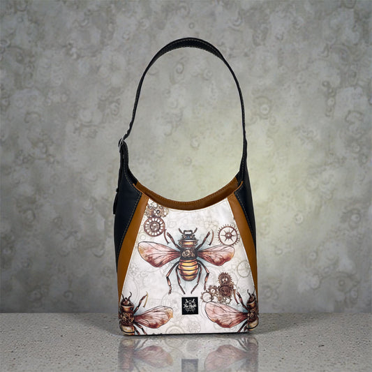 Steampunk bee Adena shoulder bag