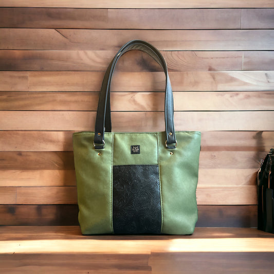 Olive green and black embossedJulie bag