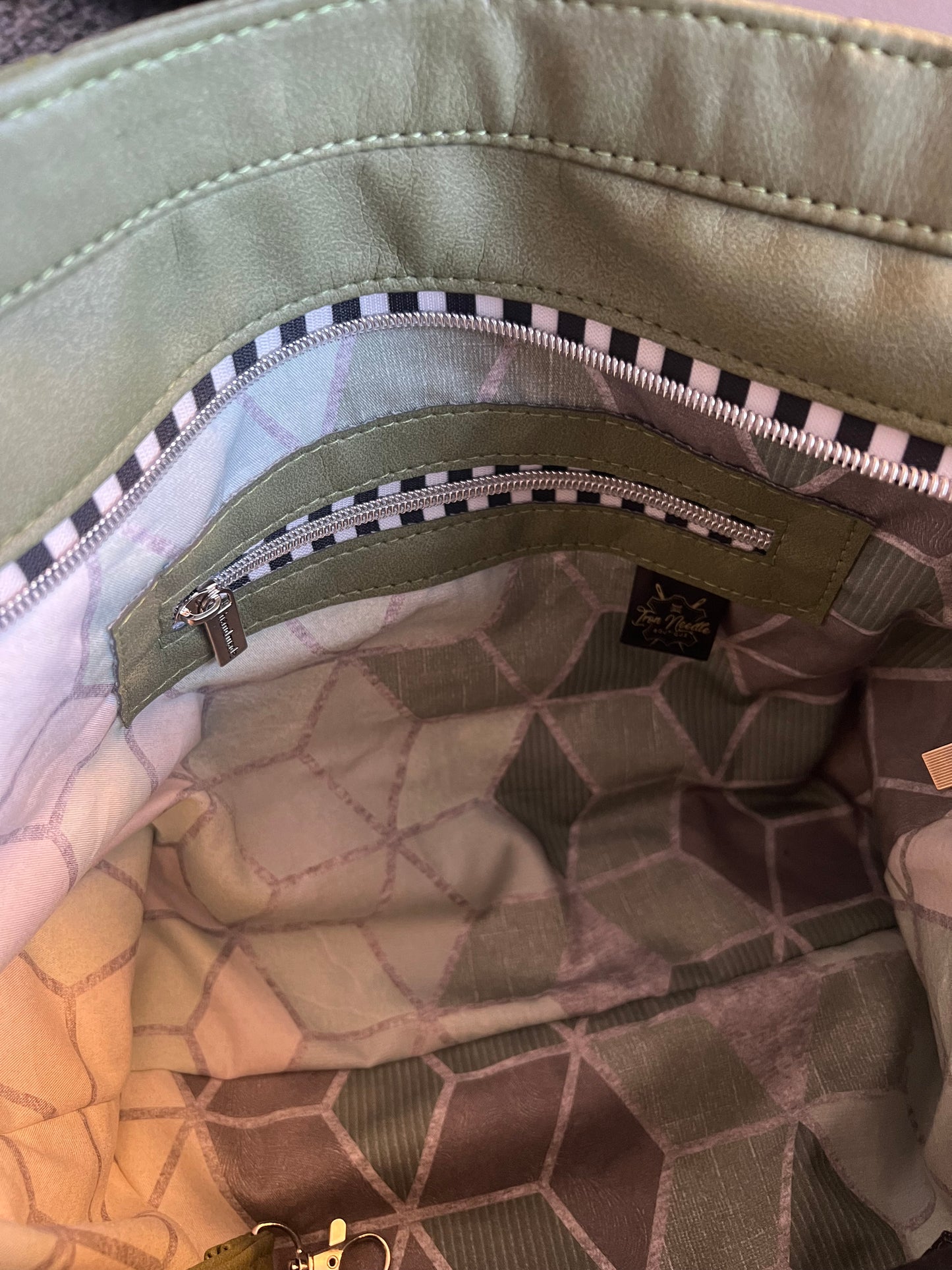 Olive green and black embossedJulie bag