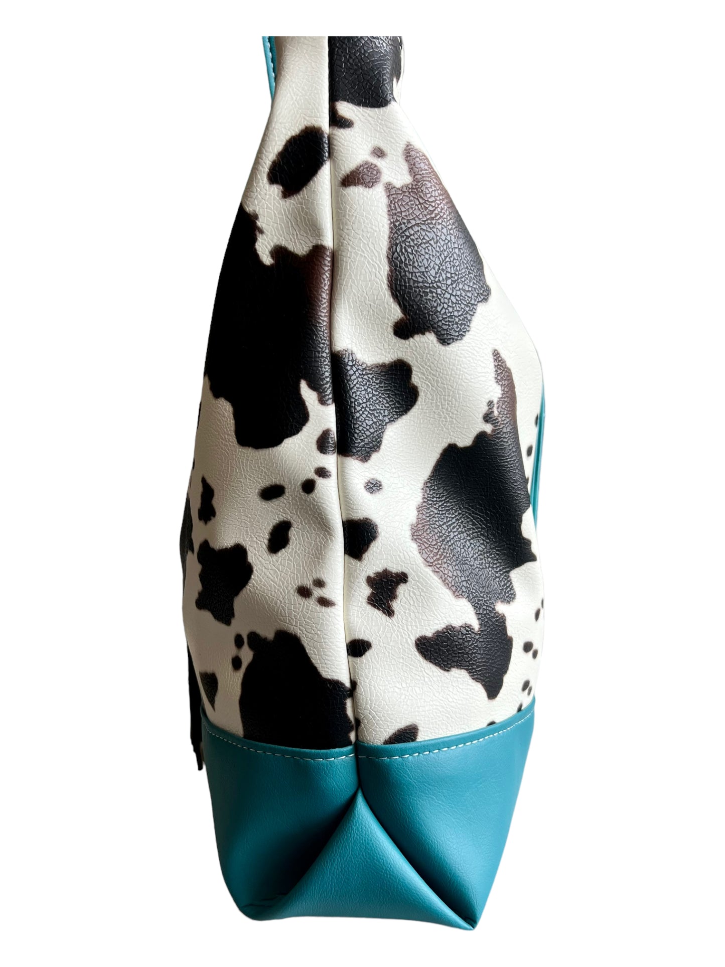 Turquoise Cowhide Shoulder Bag