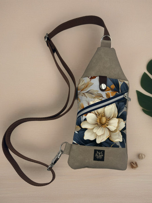 Beige/flower travel sling