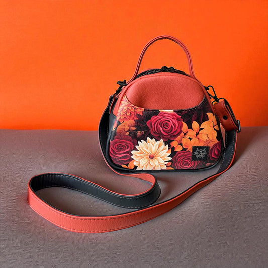 Autumn flower bowler bag ￼