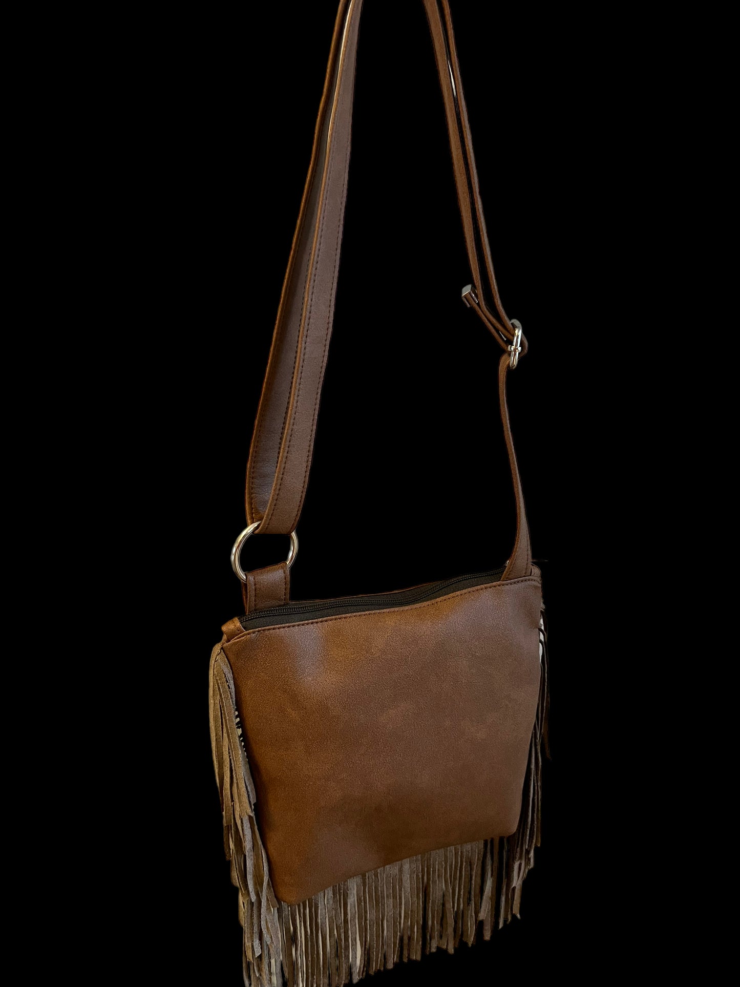 Cowhide Fringe Crossbody Bag