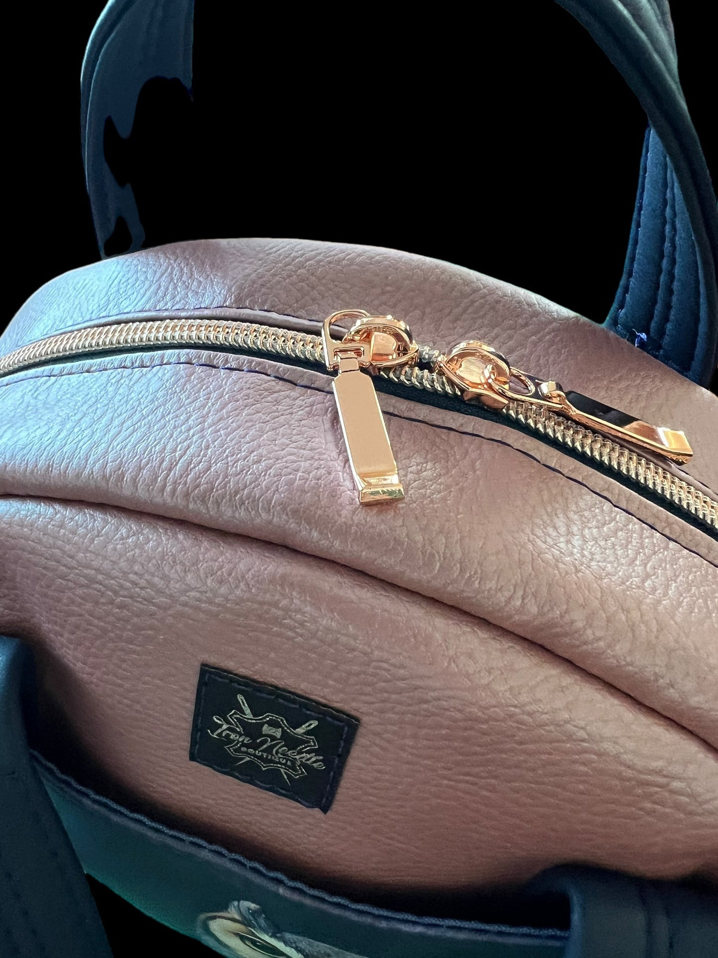 Rose Gold and Owl Magdalena Bag