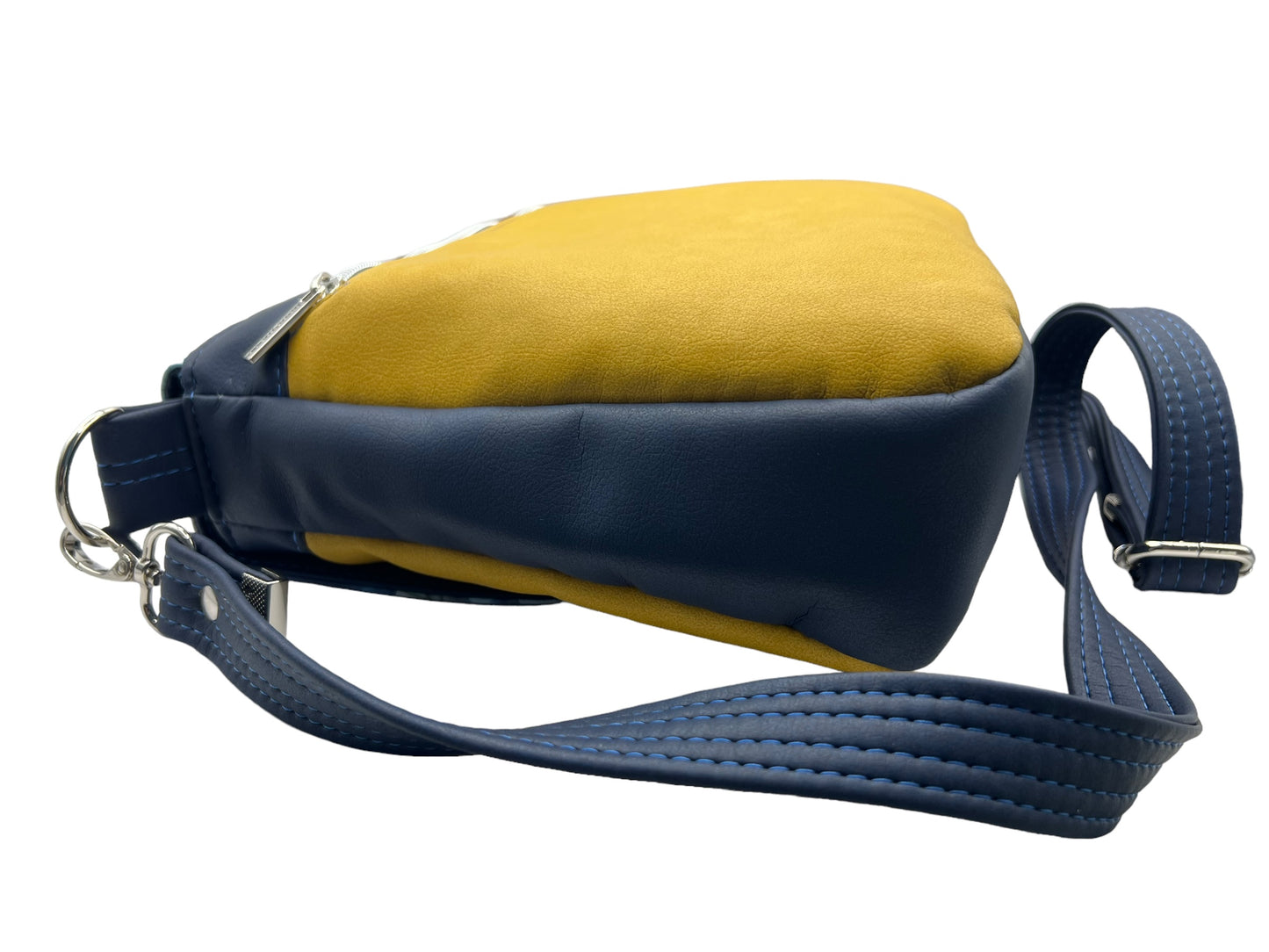 Blue floral primula satchel