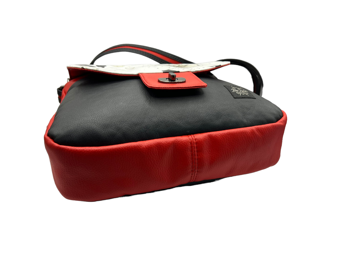 Red/black with white lilies Primula Satchel