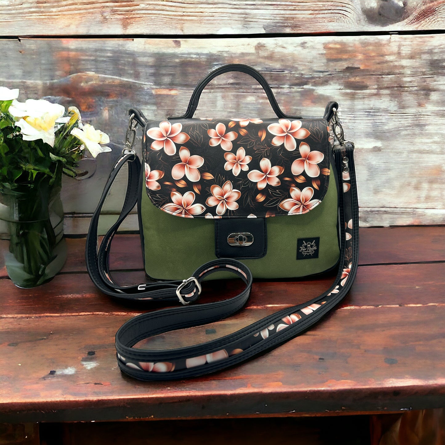 Black/sage Primula Satchel