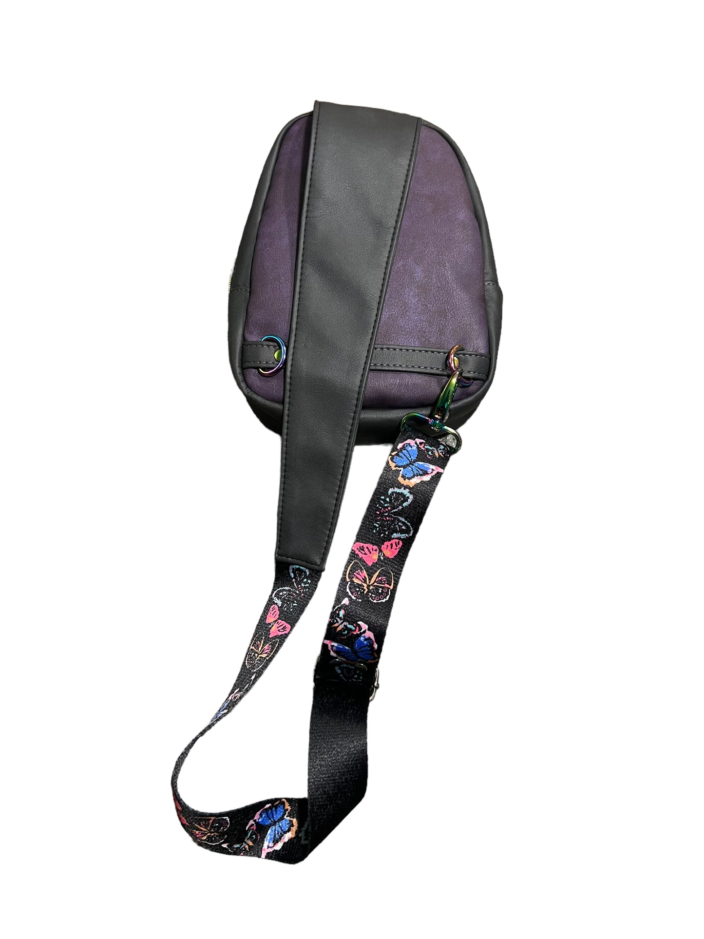 Purple butterfly slingbag