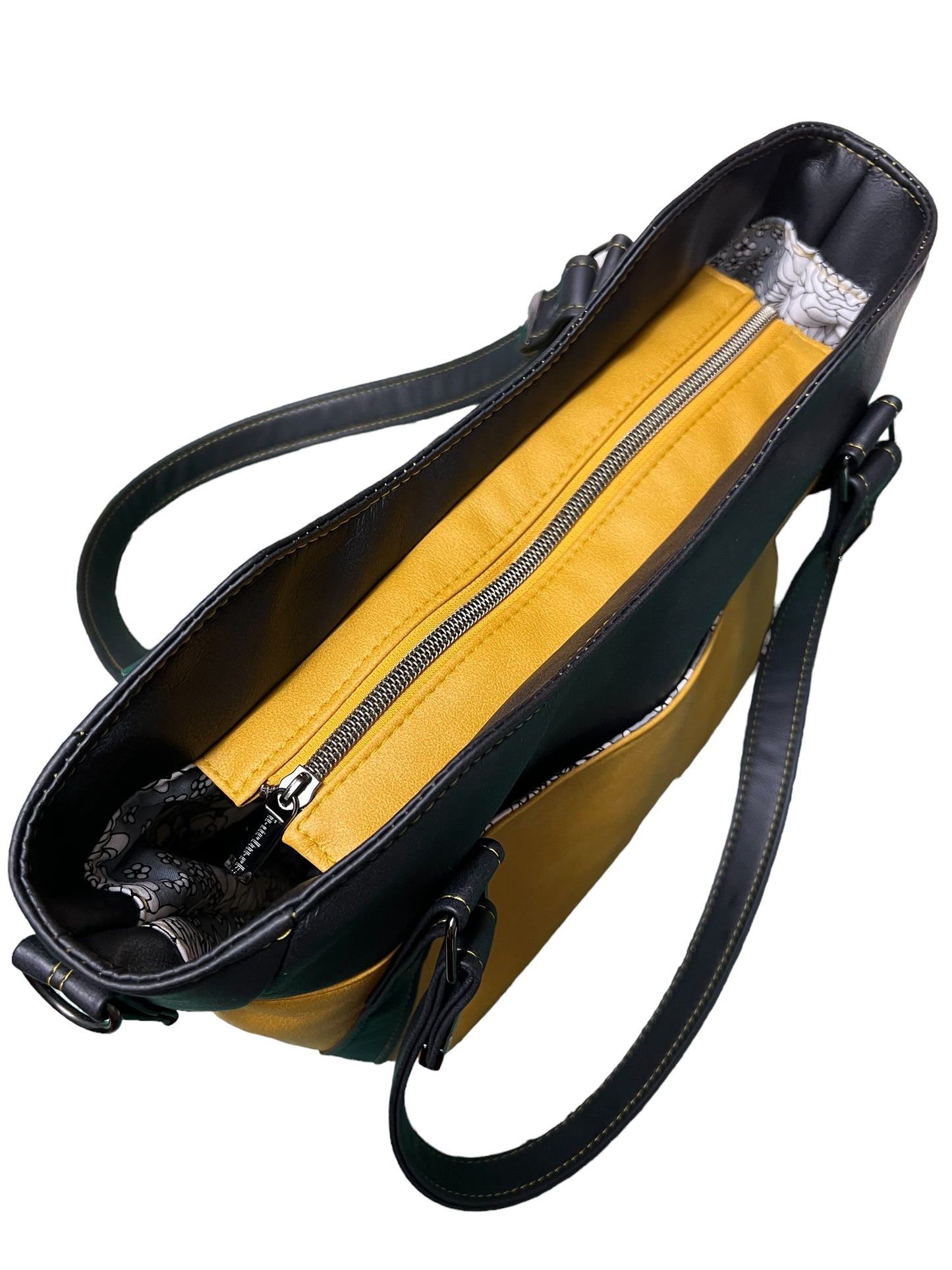 Mustard and charcoal Hiraeth handbag