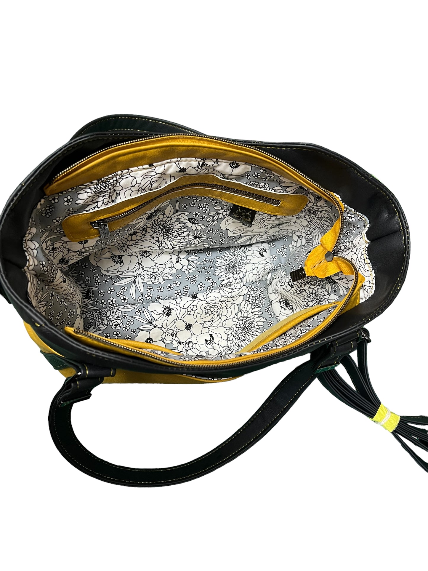 Mustard and charcoal Hiraeth handbag