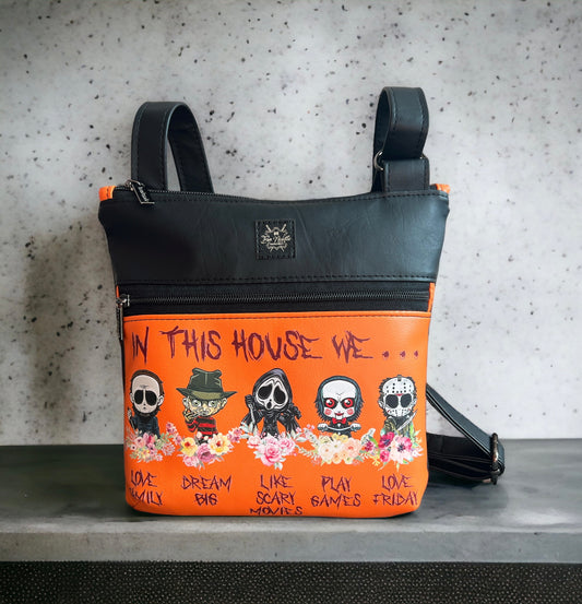 Halloween in this house crossbody