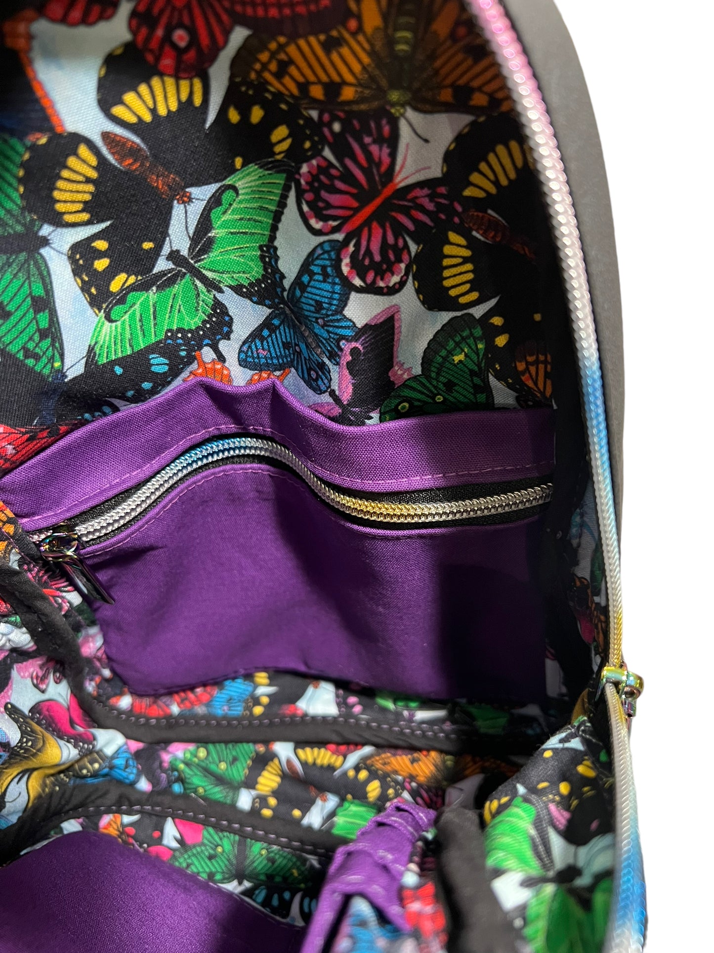 Purple butterfly slingbag