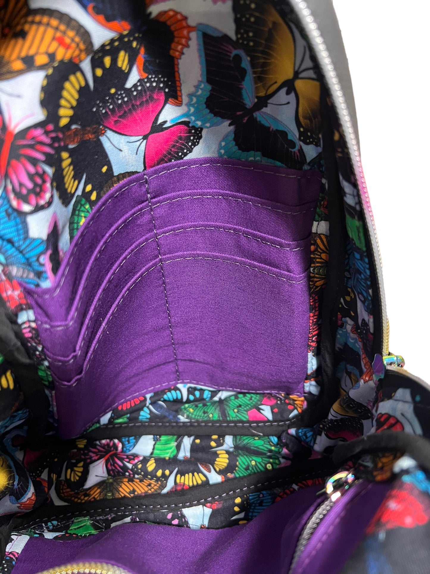 Purple butterfly slingbag