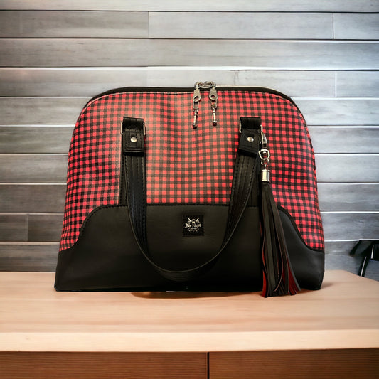 Buffalo Check Bowler Bag